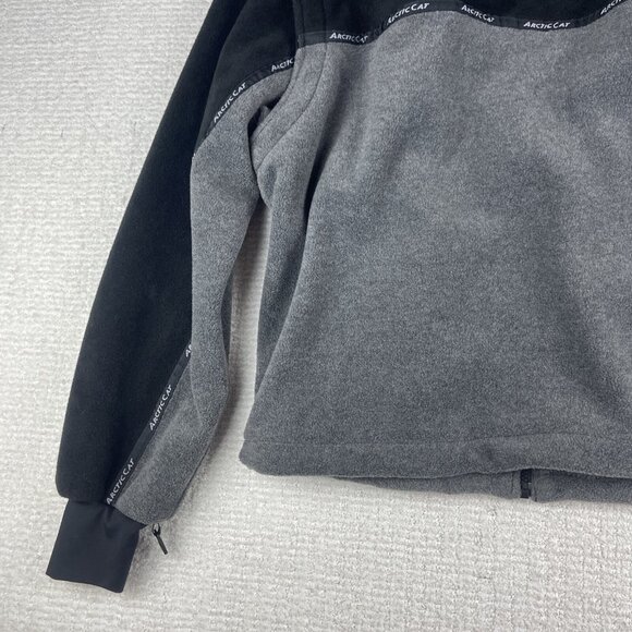 Arcticwear Arctic Cat Fleece Full Zip Jacket Sz S Grey Flex Fleece Snowmobile - Picture 16 of 16